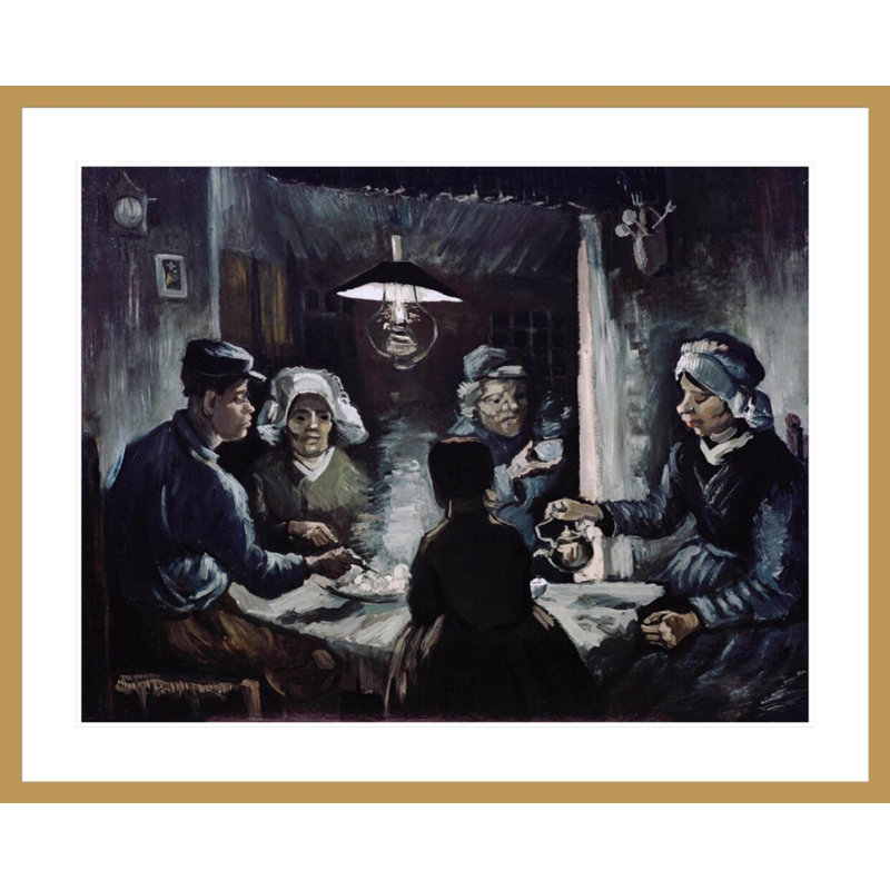 Étude pour les mangeurs de pommes de terre par Vincent Van Gogh, impression giclée encadrée, H 33,44 po x l 41,5 po