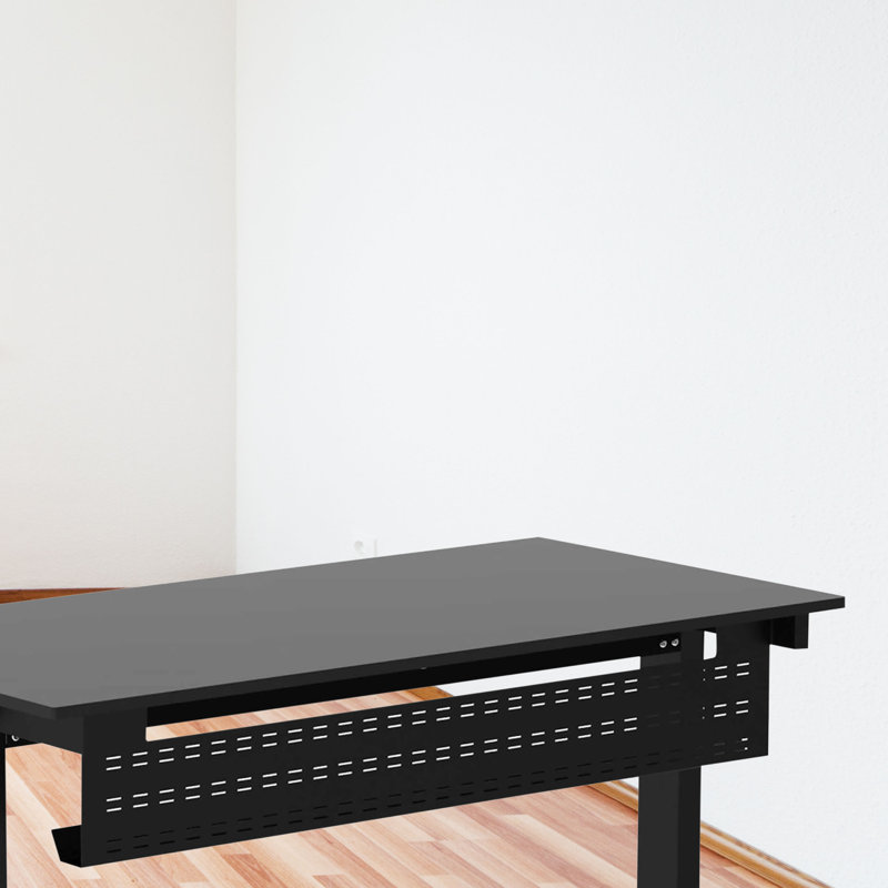Bureau H 9,25 po Guleed, Noir, 9.25" H x 51" W x 5" D