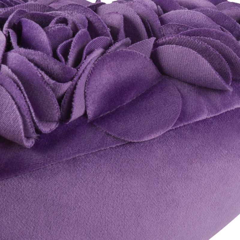  Housse de coussin 3D Flower, Mauve