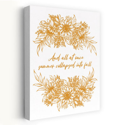 «Summer Collapsed In Fall Contemporary Summer Flower Art»