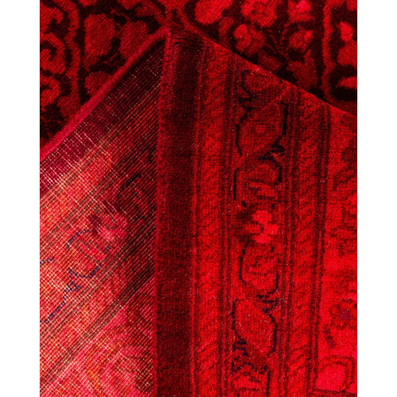 Tapis rouge noué à la main Weirsky - One-of-a-Kind Weirsky
