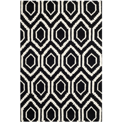 Deedie Hand Tufted Wool Geometric Rug