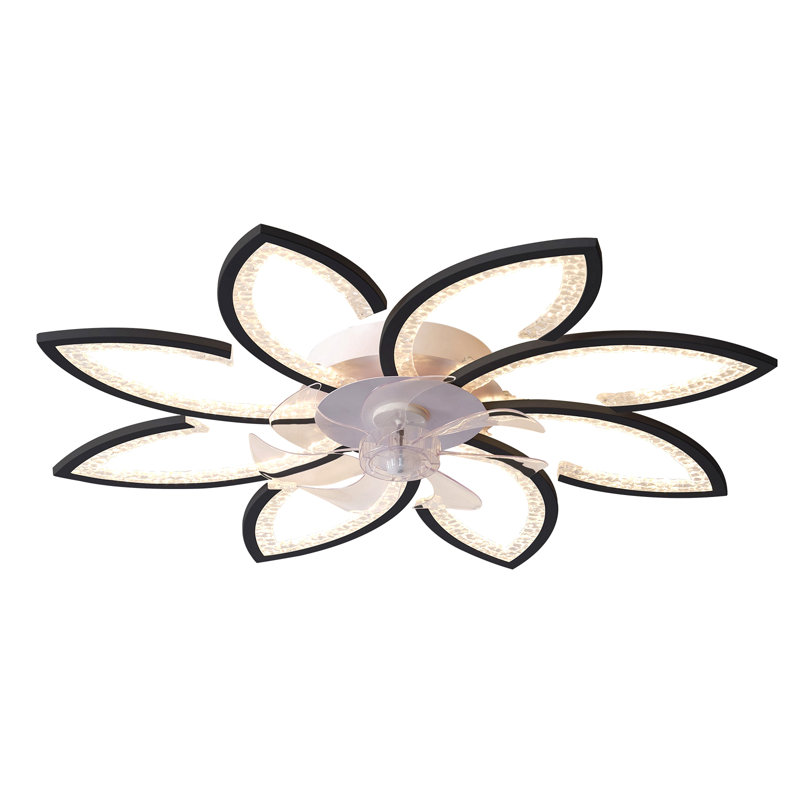 Ventilateur de plafond 35,4 po avec lumières, télécommande 3 températures de couleur, ventilateur à 6 vitesses
