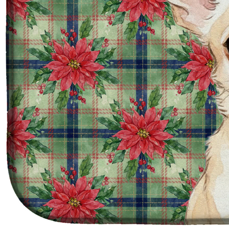 Tapis de séchage crème Chihuahua Christmas PoinsettIas, Crème, crème