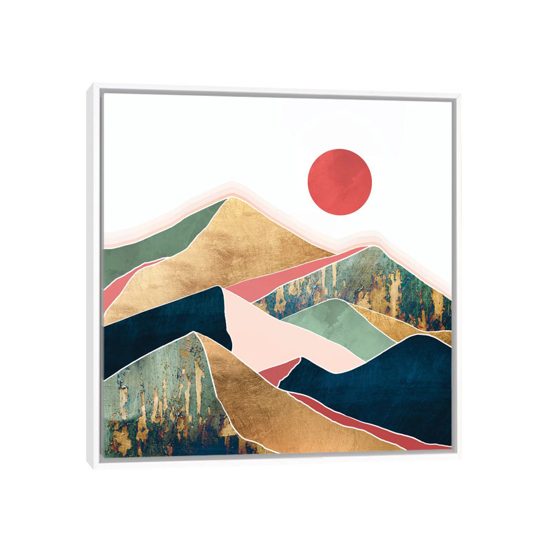 Printemps crépuscule - impression d'art graphique, Aucun mat, H 26 po x l 26 po x P 1,5 po, Toile blanche encadrée