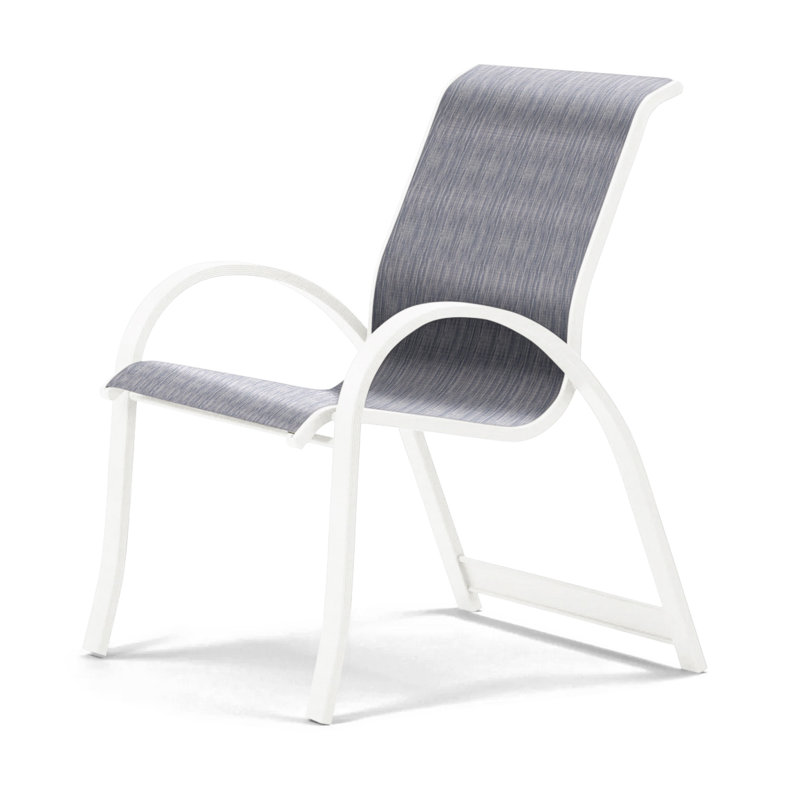 Fauteuil de salle à manger empilable Hiraku, Brooks, Blanc