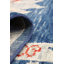 Tapis unique nouvel âge 10 pi x 13 pi 11 po en bleu / bleu marine / cerise