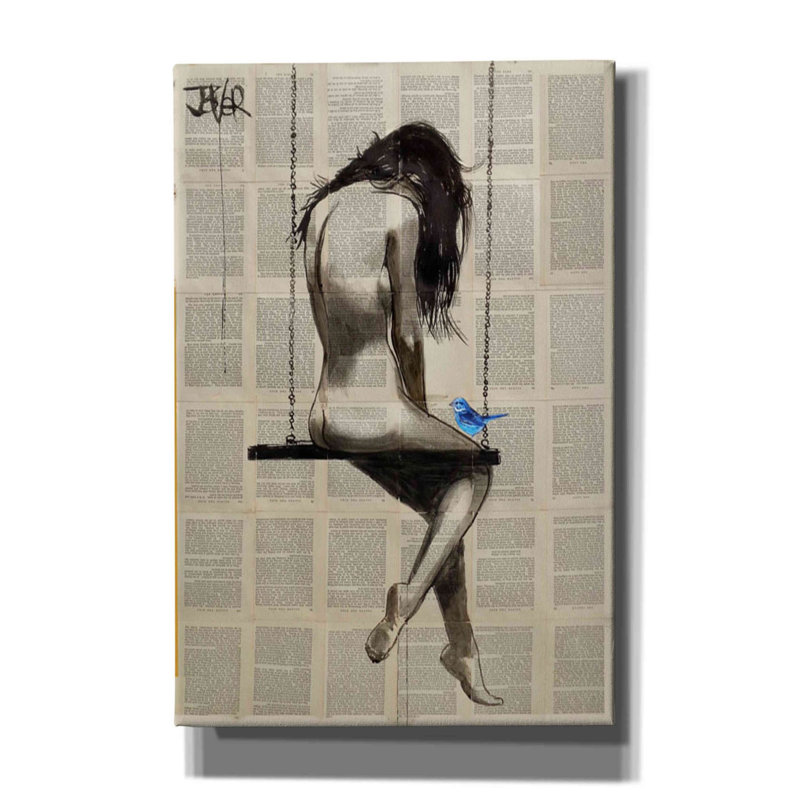 «Dazzling Hope Swing» par Loui Jover, art mural sur toile, H 60 po x l 40 po x P 1,5 po