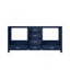 Meuble-lavabo double bleu marine 72 po X P 22 po D