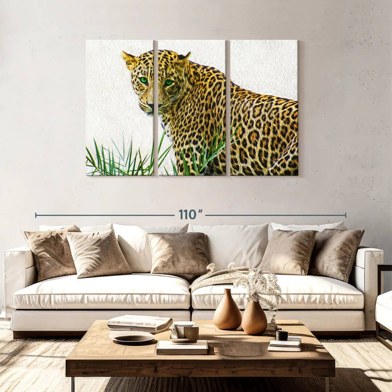Wild Leopard, 48" H x 74" W