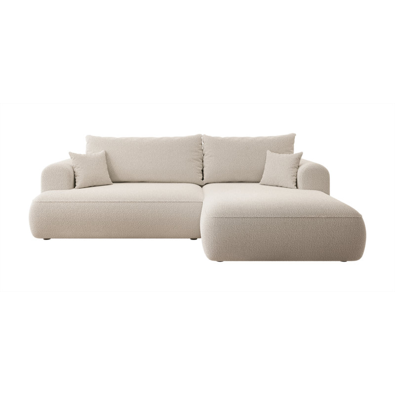 Aian 3 Seater Sofa & Chaise, Light Beige, Right Hand Facing