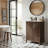 24-Inch Modern Bathroom Single Vanity With Ceramic Sink, Textured Doors And Pine Legs, 1-Drawer Storage & Soft Close Door-1913865569