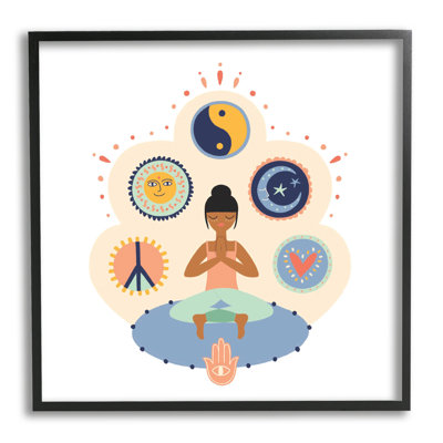 «Namaste Yoga positif pensées Peace Love Balance», impression
