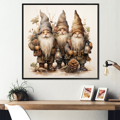 Rustic Gnome Gathering - Art mural gnome