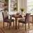 Modern Upholstered Dining Chair, Fabric Parsons Kitchen Chair, High Back Side Chair with Solid Wood Legs-1781801912