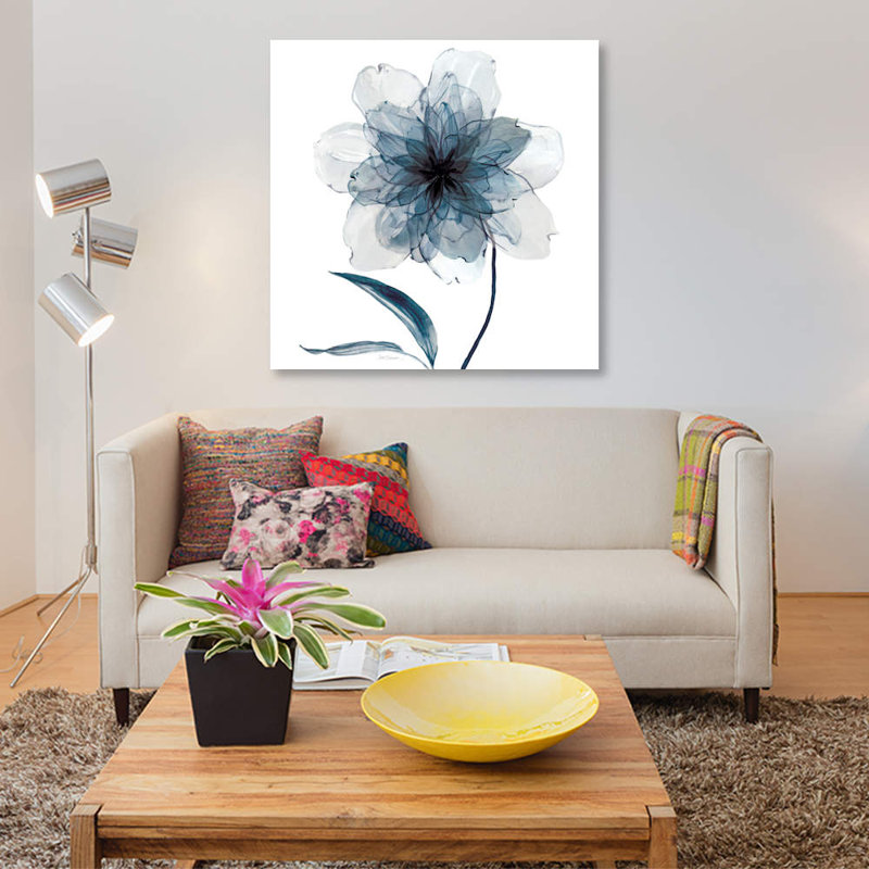 Indigo Bloom II by Carol Robinson - Painting on Canvas, 66.04 cm H x 66.04 cm W x 3.175 cm D, Wrapped Canvas