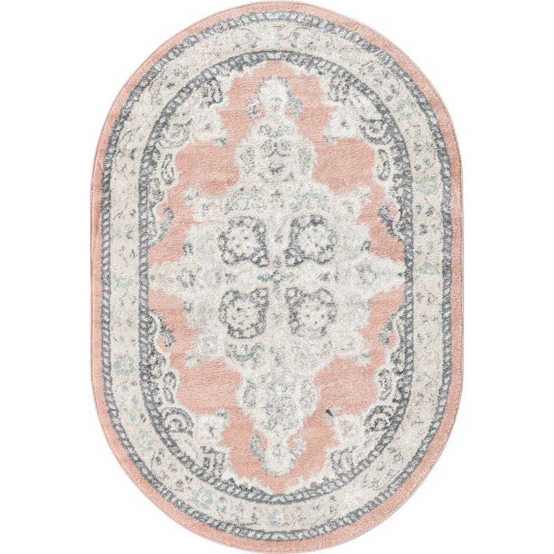 Troayurgh Oriental Indoor Rug, Oval 4' x 6'