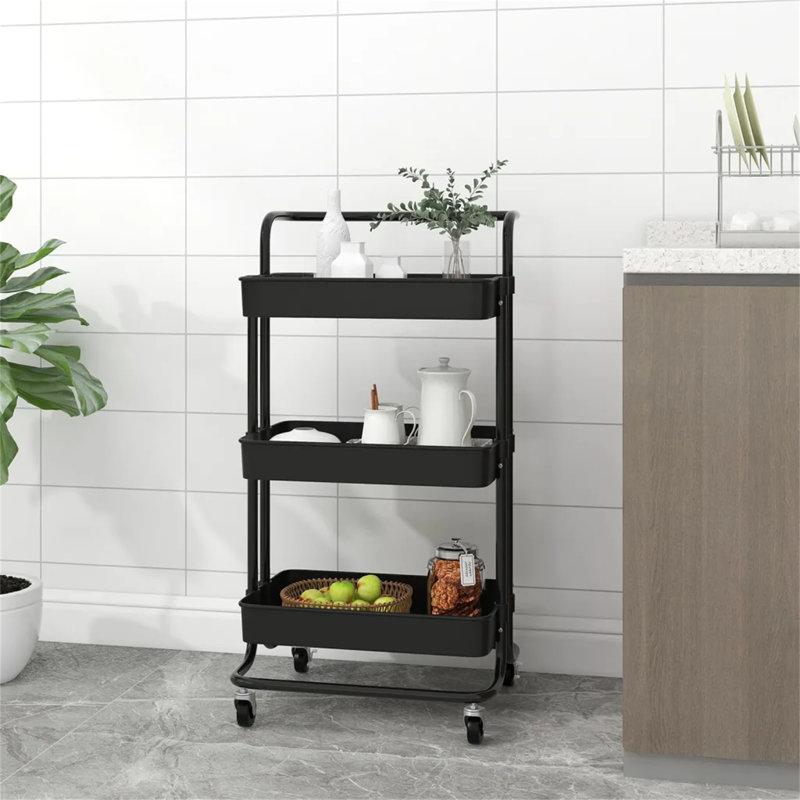 Peterkin Kitchen Cart, Black
