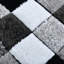 Shaggy Blocks High Pile Rug - Black-1735554095
