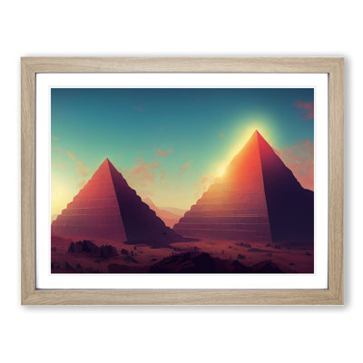 XH1022-7248X Pyramids in the Desert Vol.1 1 Piece Single Picture Frame Wall Art