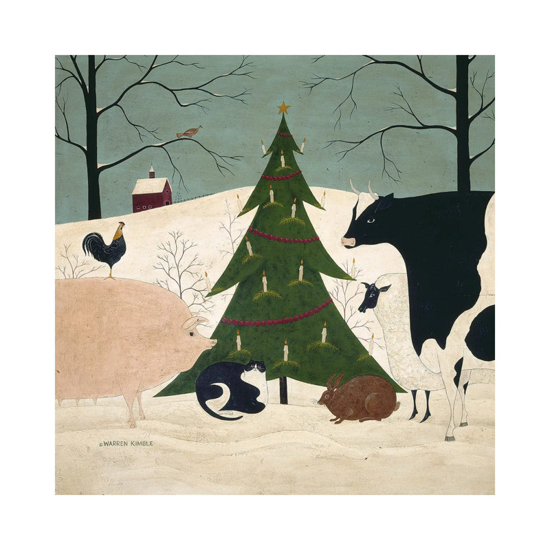 Invité de Noël - reproduction d'art mural - toile tendue, Toile tendue, Ne s’applique pas, H 12 po x l 12 po