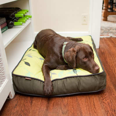 Greenery Rectangular Dog Pillow Bed