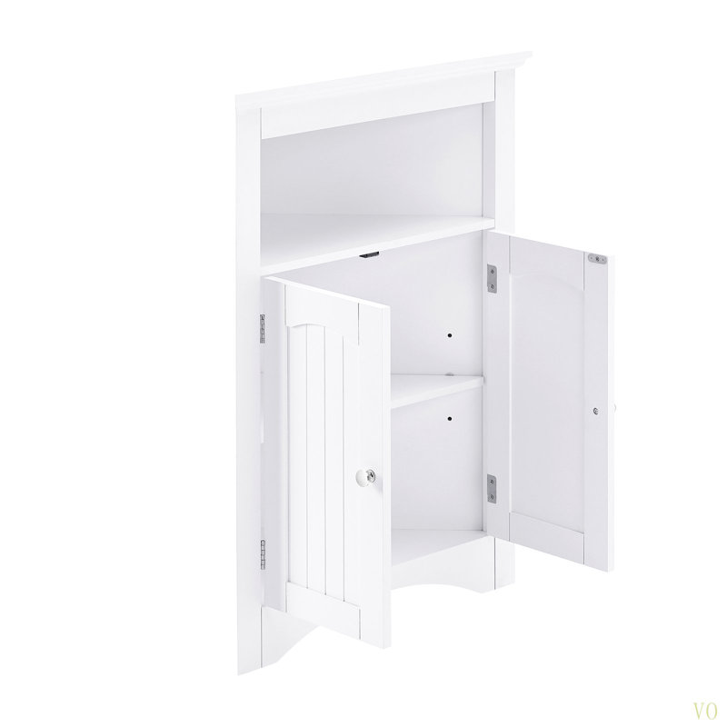 Sideboard Cabinet,Corner Cabinet,Bathroom Floor Corner Cabinet With Doors And Shelves, Kitchen, Living Room,Free Standing Storage Cabinet For Bathroom
