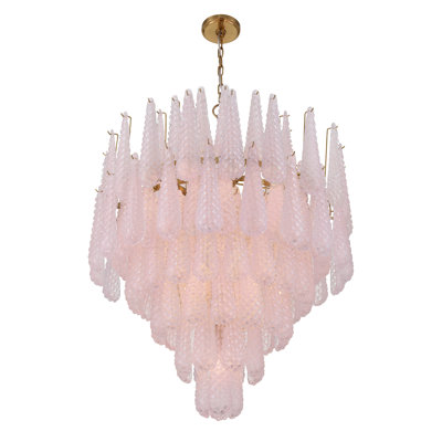 Lustre en laiton vieilli 21 lumières Mazzo
