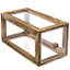 Boîte de rangement pour pain en bois transparent