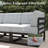  9 Pieces Modern Aluminum Patio Furniture Set With Fire Table, Outdoor Modular Sectional Conversation Set L-shaped Sofa For Backyard-1379895343-1379895336