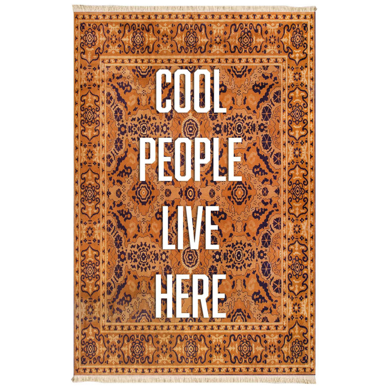 Tapis médaillon marocain orange brûlé