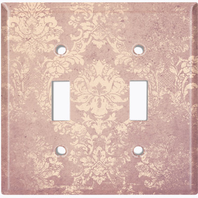 Patterned 2 - Gang Toggle Light Switch Standard Wall Plate