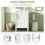 Meuble-lavabo de 20 po avec lavabo en céramique, porte à fermeture en douceur, tablette réglable en forme de U, support de rangement pour porte, armoire autoportante moderne-1605283384