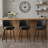 Modern 26" Swivel Faux Leather Upholstered Counter Stool with Wood Trim-433224183-433224181
