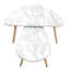 Ensemble de 2 tables gigognes gigognes, table triangulaire, table ovale, table basse de loisirs de style contemporain-625632328