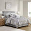 Housse de couette en coton gris avec tissus et décor de chambre à coucher 5 pièces pour oreillers de couleur unie gris