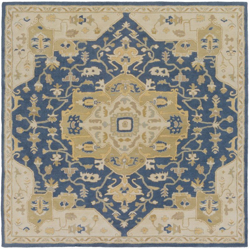 BuckHill Hand Tufted Wool Oriental Indoor Rug, Square 8'