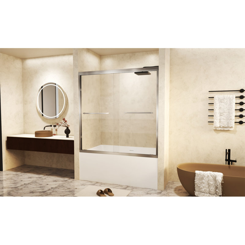 56-60" X 60" Tempered Glass With Explosion Proof Film, Silver