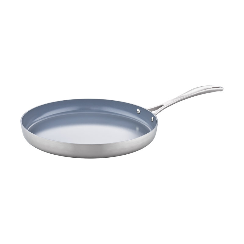 Spirit 11.81 in. Non Stick Stainless Steel Round Grill Pan