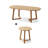 Burlywood Solid Wood Oval Coffee Table Sets