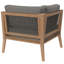 Chaise de coin d'extérieur en bois de teck Clearwater par Modway-933272335