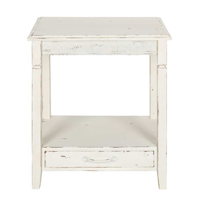 Holmwood Solid Wood End Table with Storage