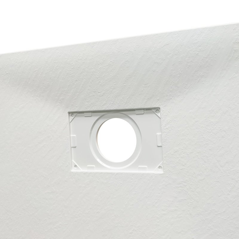 Bozidar W 32mm D Rectangle Shower Tray, 100cm H x 80cm W x 3.2cm D, White