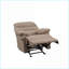 Fauteuils inclinables avec accoudoirs coussinés Loquet externe, revêtement en microfibre, brun clair, H 40 po x l 35 po x P 35 po | Brun clair | Microfibre et métal-77153922