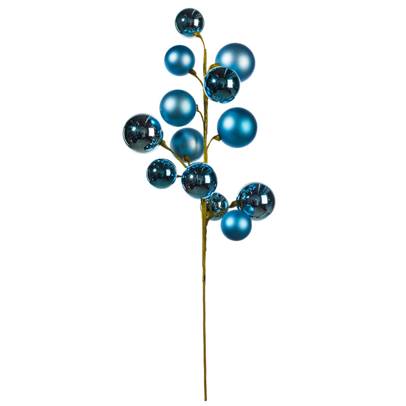  Vaporisateur d'ornement boule bleue 30 po, Bleu denim