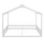 Structure de lit simple en pin blanc avec garde-corps de sécurité pour deux enfants - sans porte