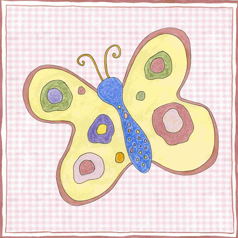 " Silhouette On Pink Gingham II "