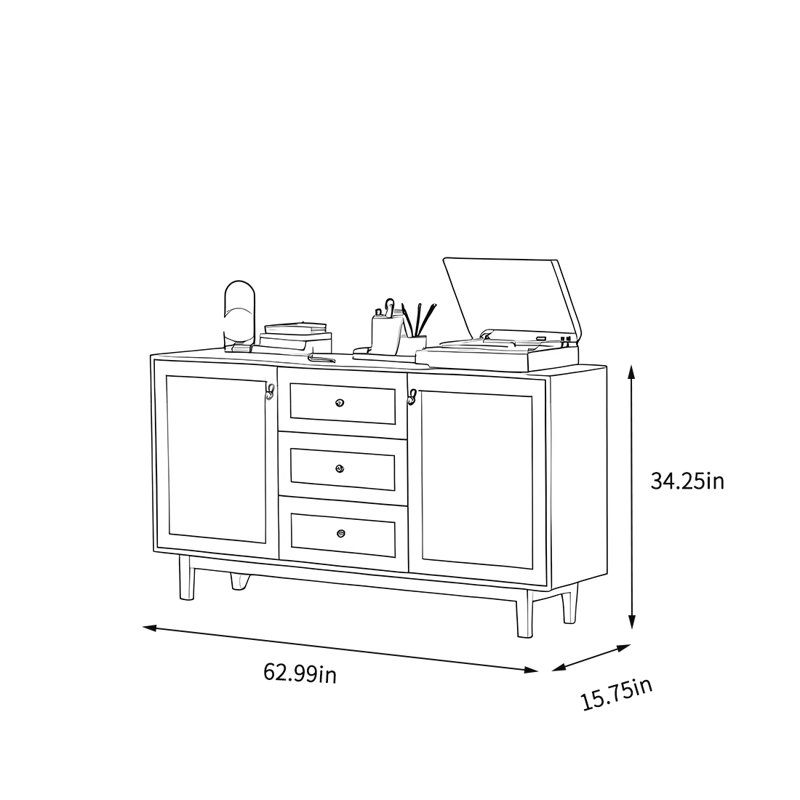 Buffet multifonctionnel de grande capacité