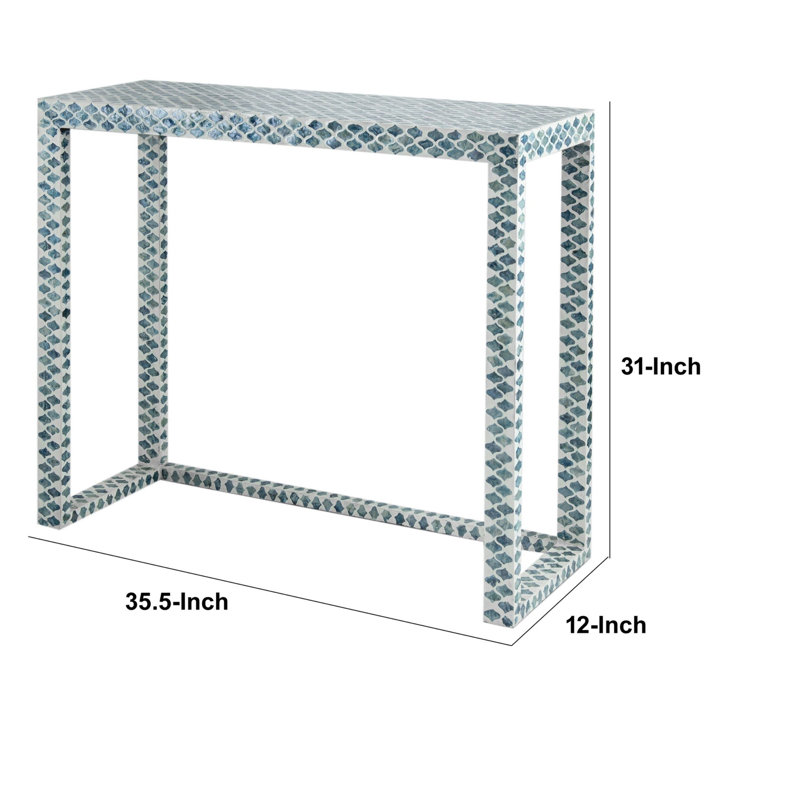 35.5'' Console Table, Blue