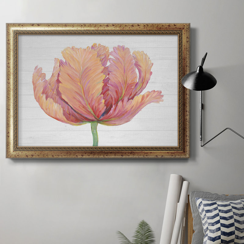 Simple fleur rose I - cadre photo, impression sur toile, H 16 po x l 20 po
